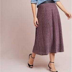 Shimmering Pink Anthropologie (Traffic People) Pleated Skirt